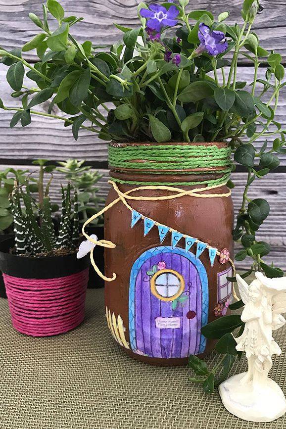 fairy garden mason jar