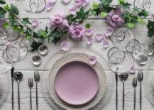 lilac tableware