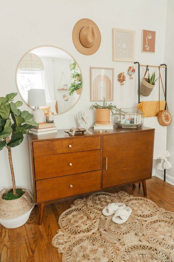 decorated dresser top