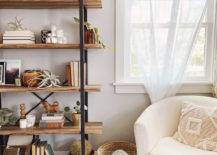styled bookshelves