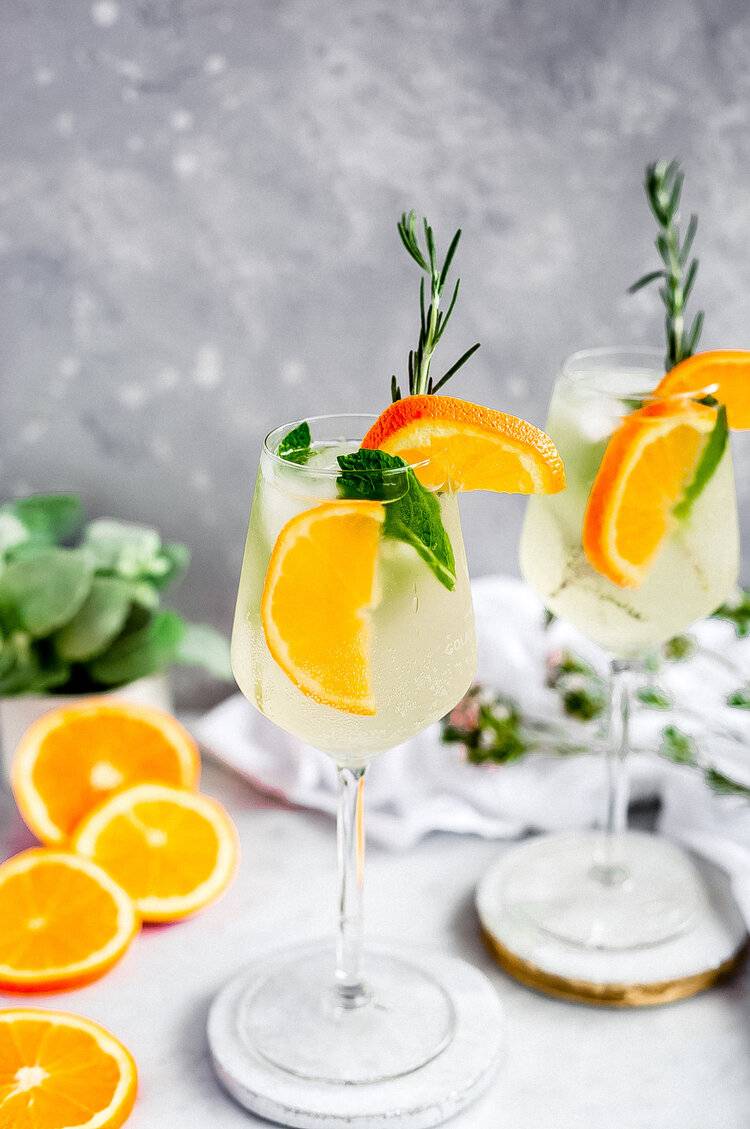 cocktail with orange slice