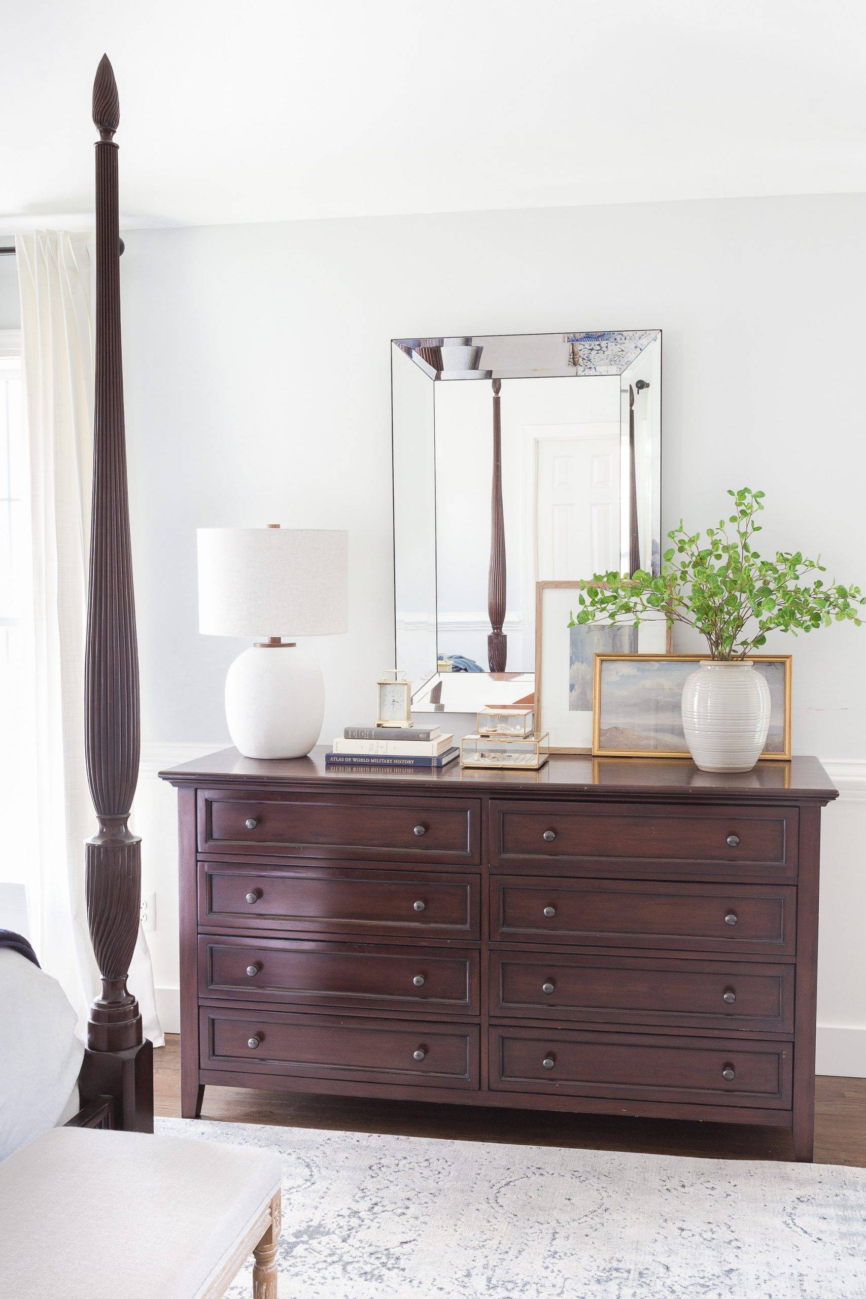 decorated dresser top