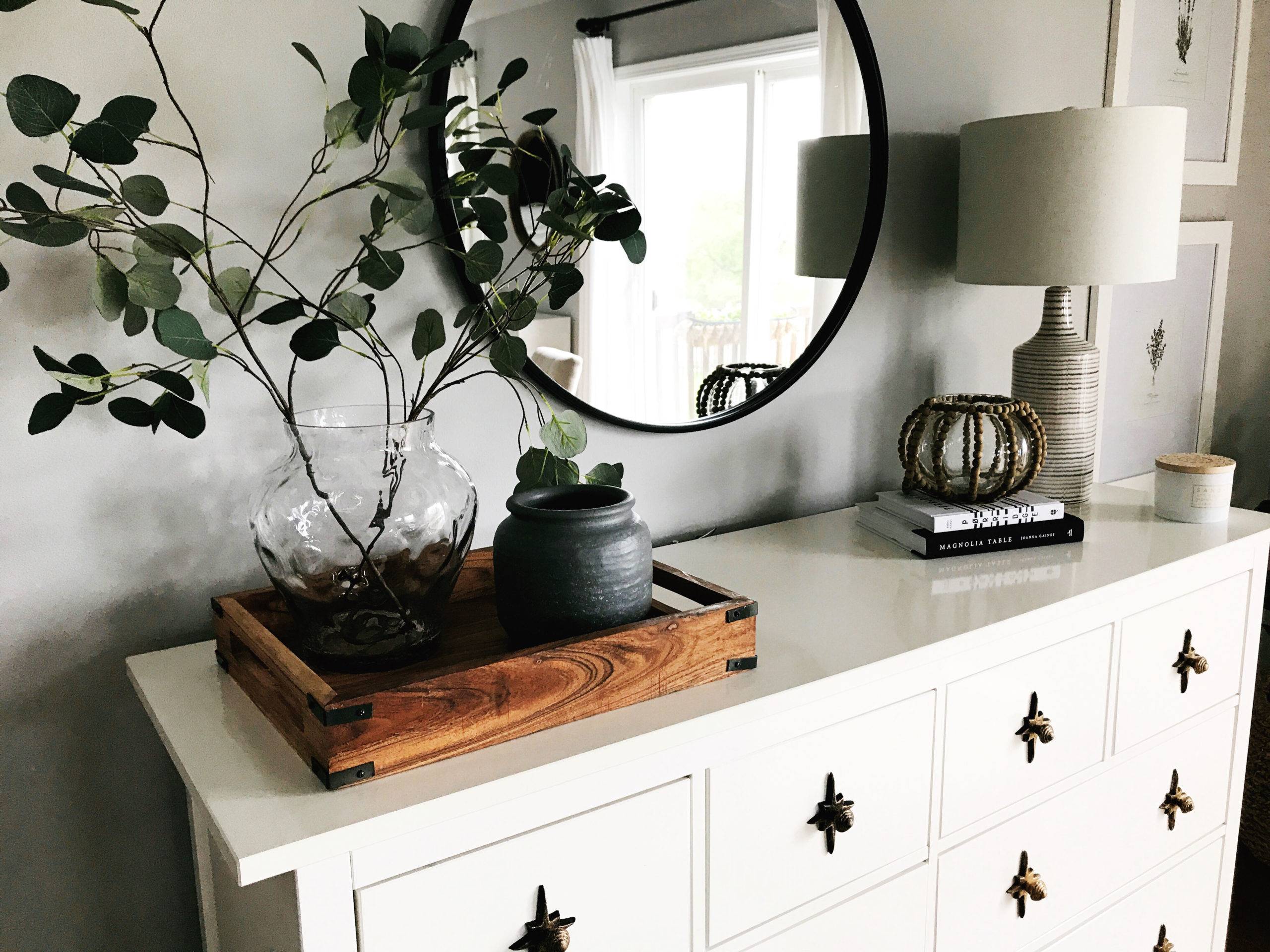 decorated dresser top