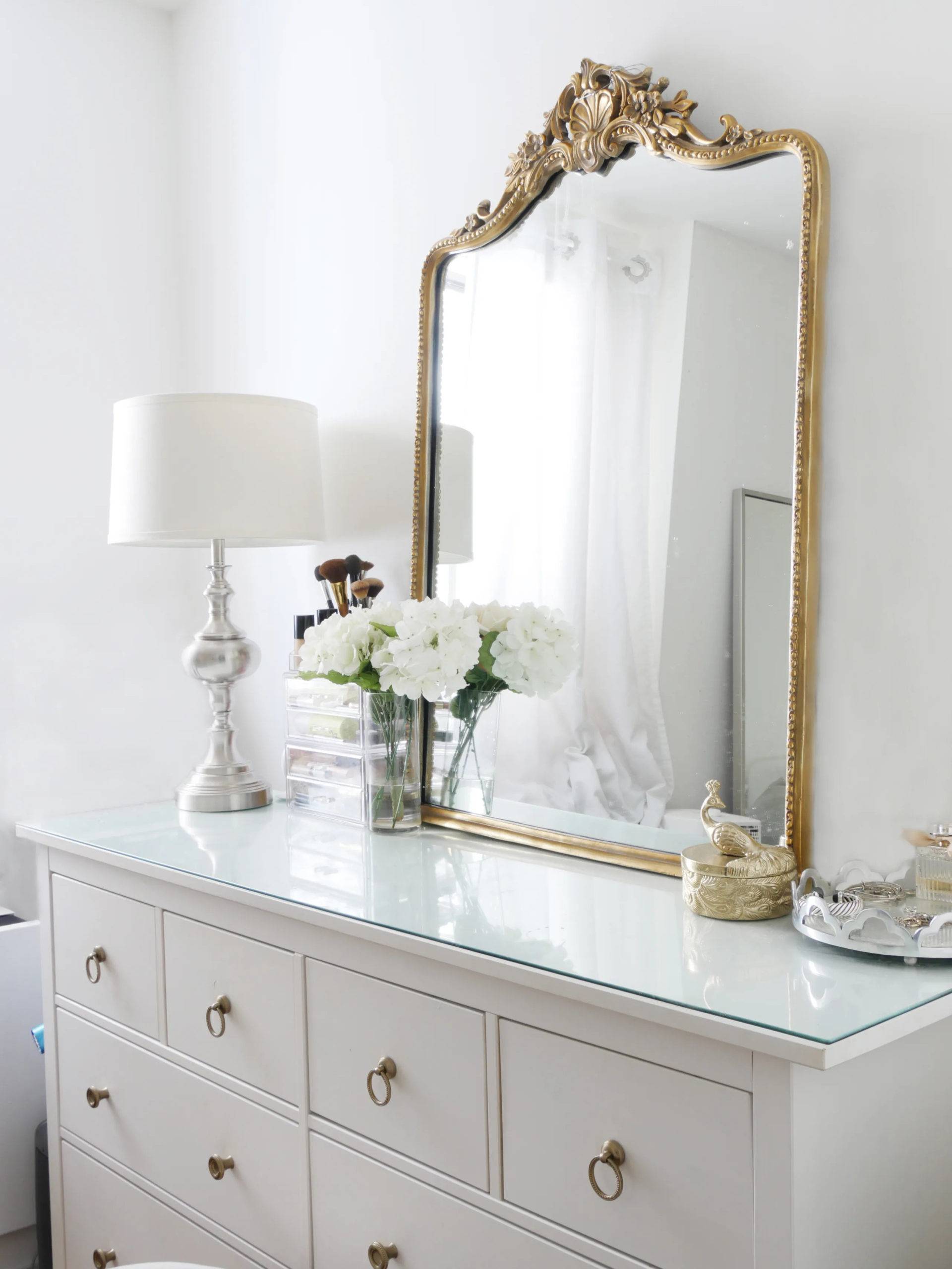 decorated dresser top