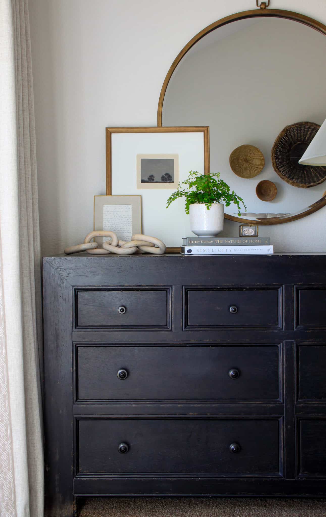 decorated dresser top