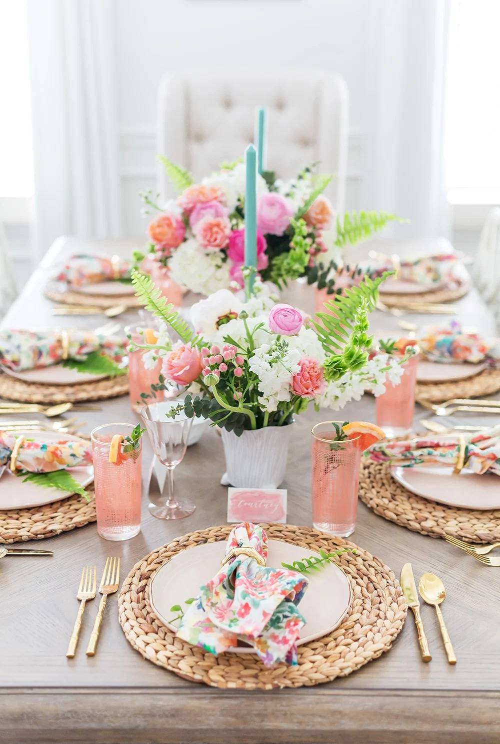 spring tablescape