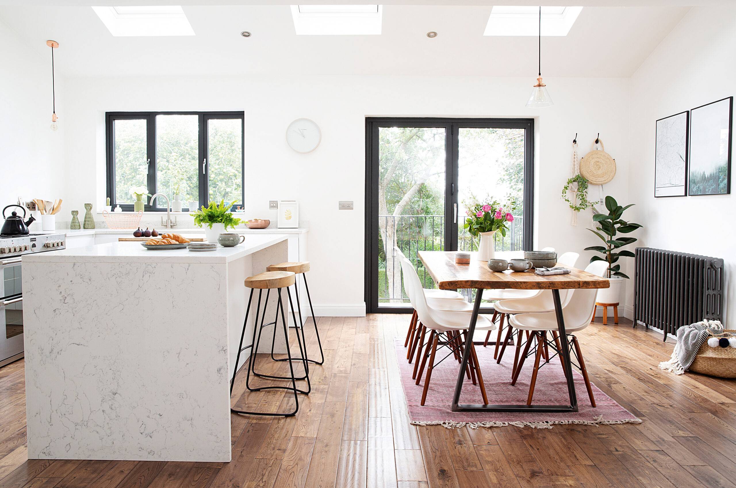 open plan living room and kitchen