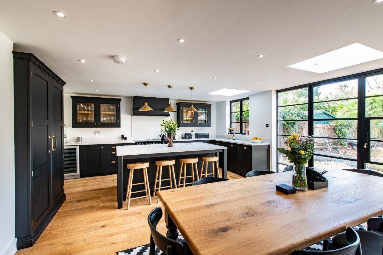 open plan living room and kitchen