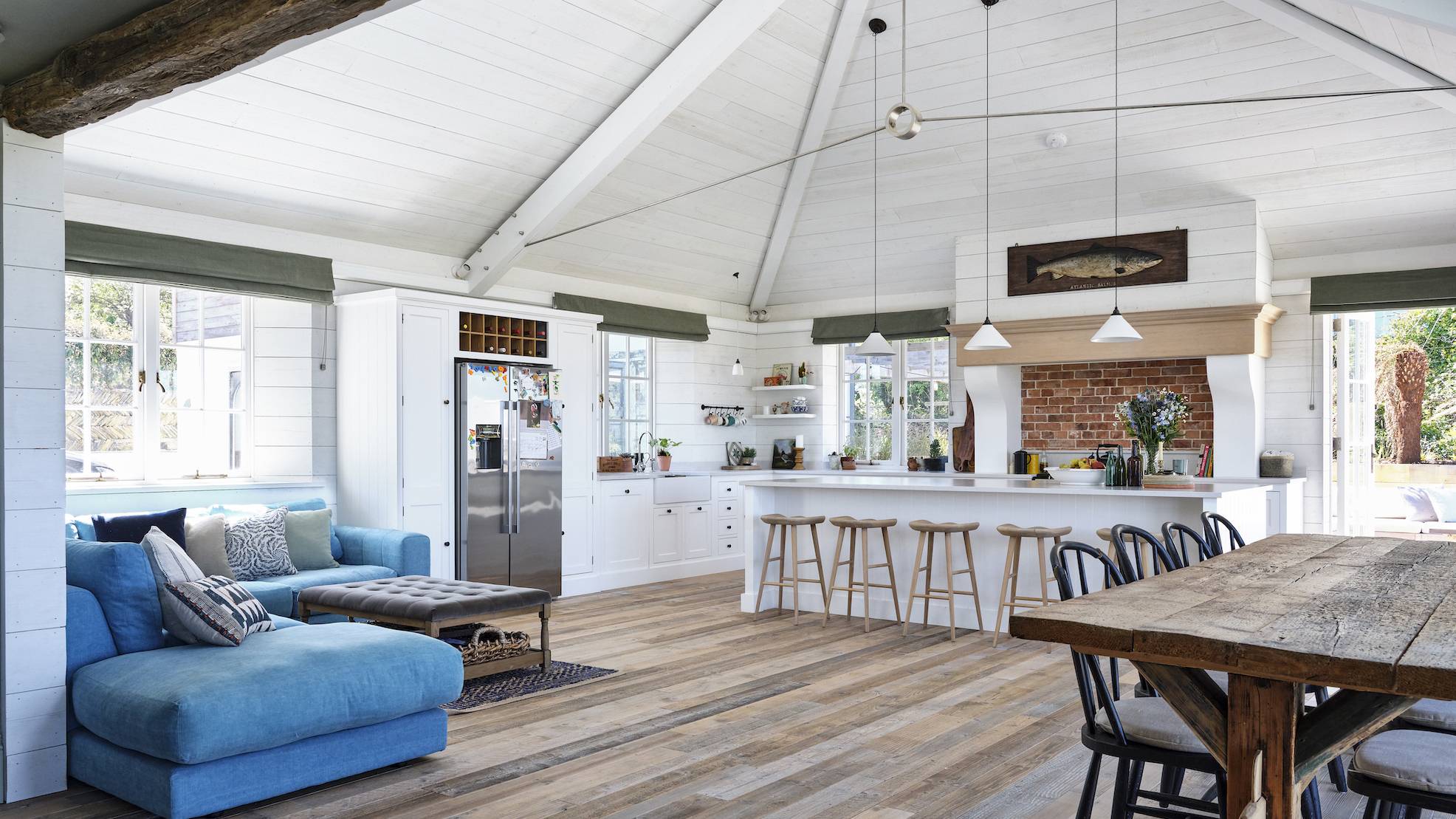 open plan living room and kitchen