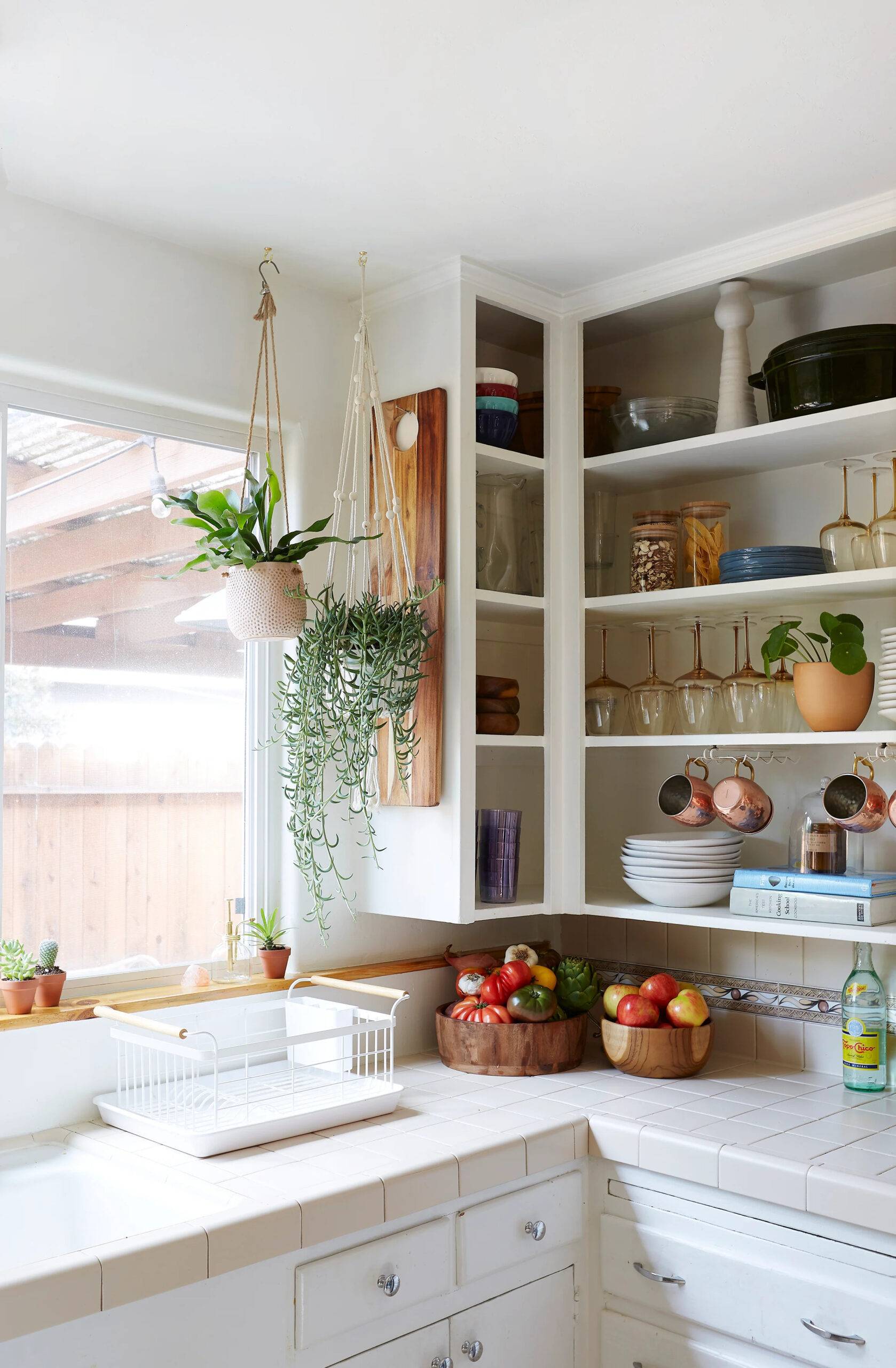 open cabinet kitchen