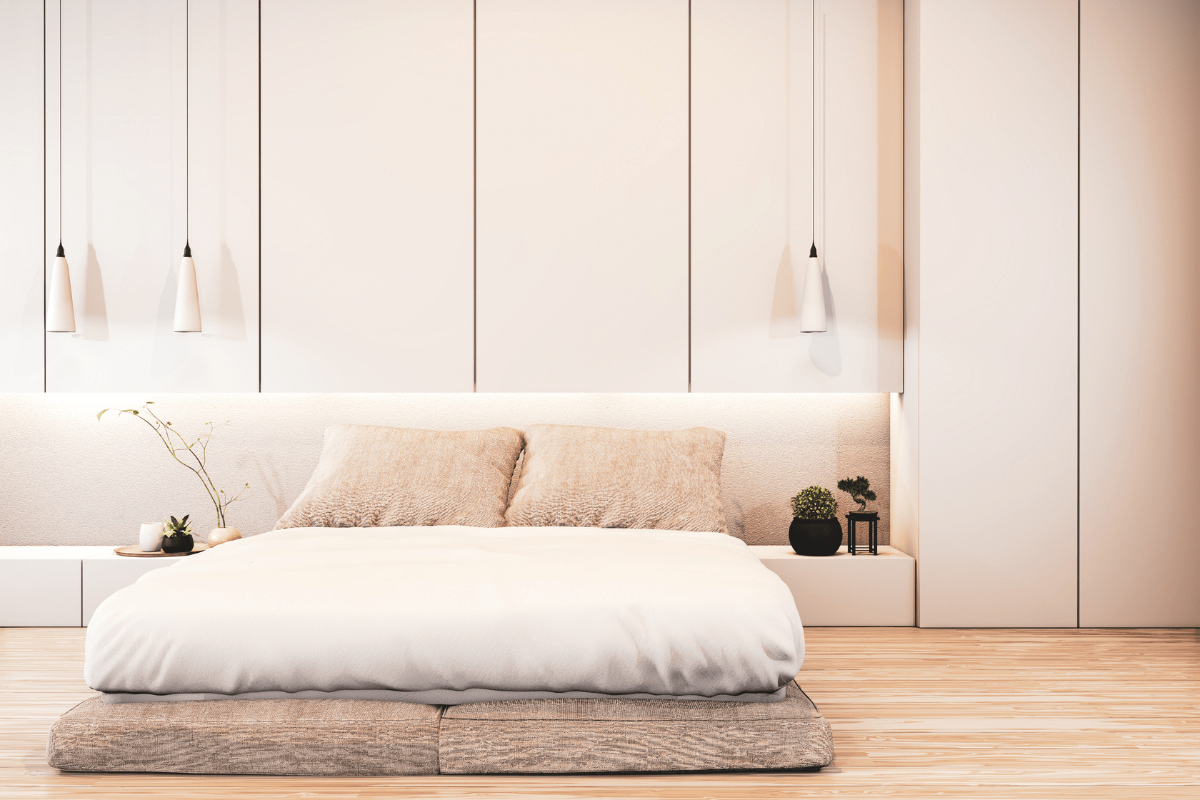 natural white style japanese bedroom