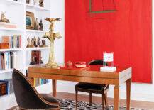 red home office