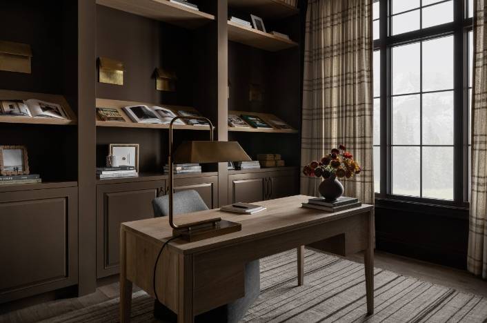 brown home office