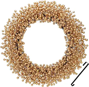 gold berry christmas wreath