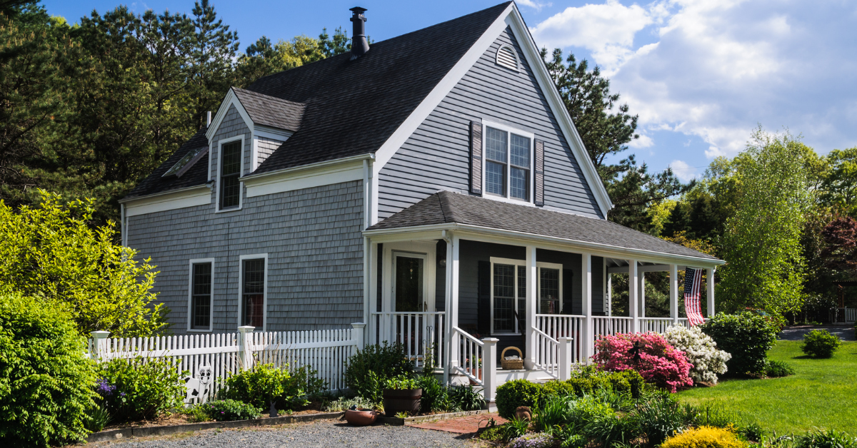 Exterior of a recently renovated Cape Cod styled house.