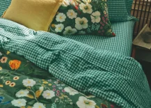 green floral bedding product photo