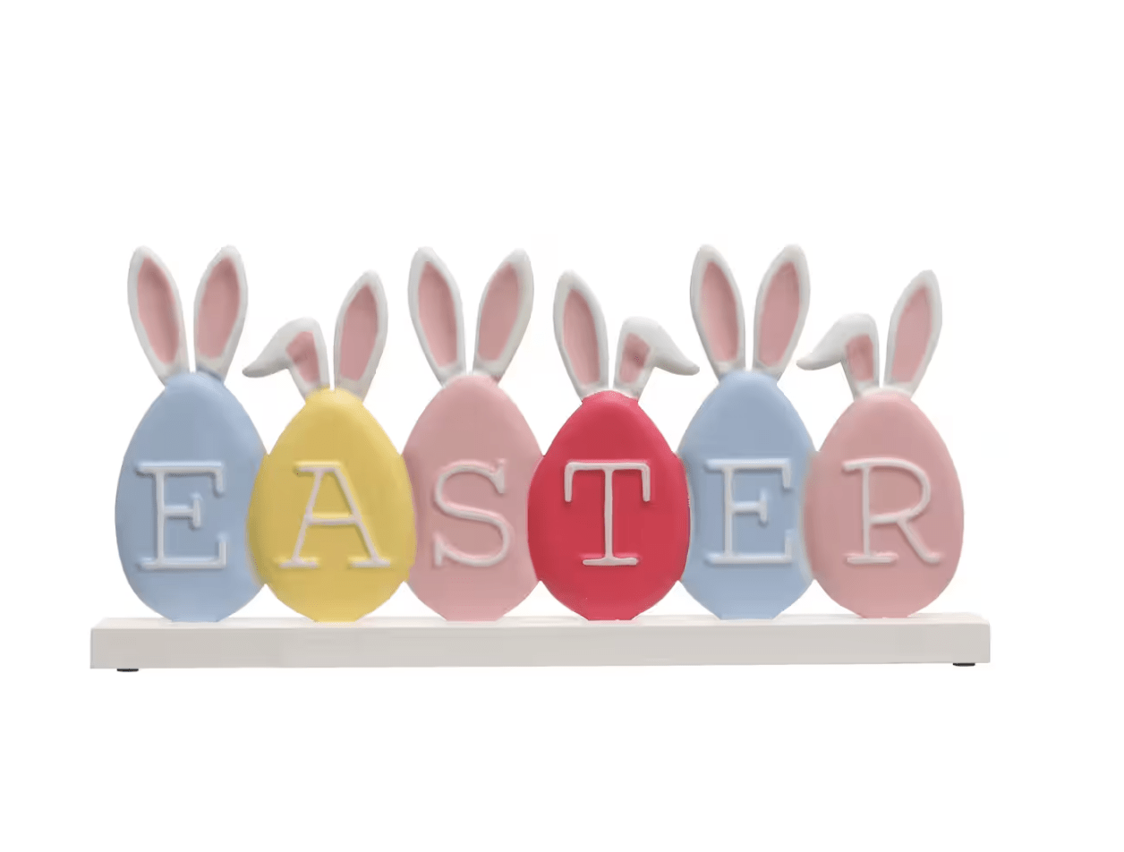easter egg table top sign