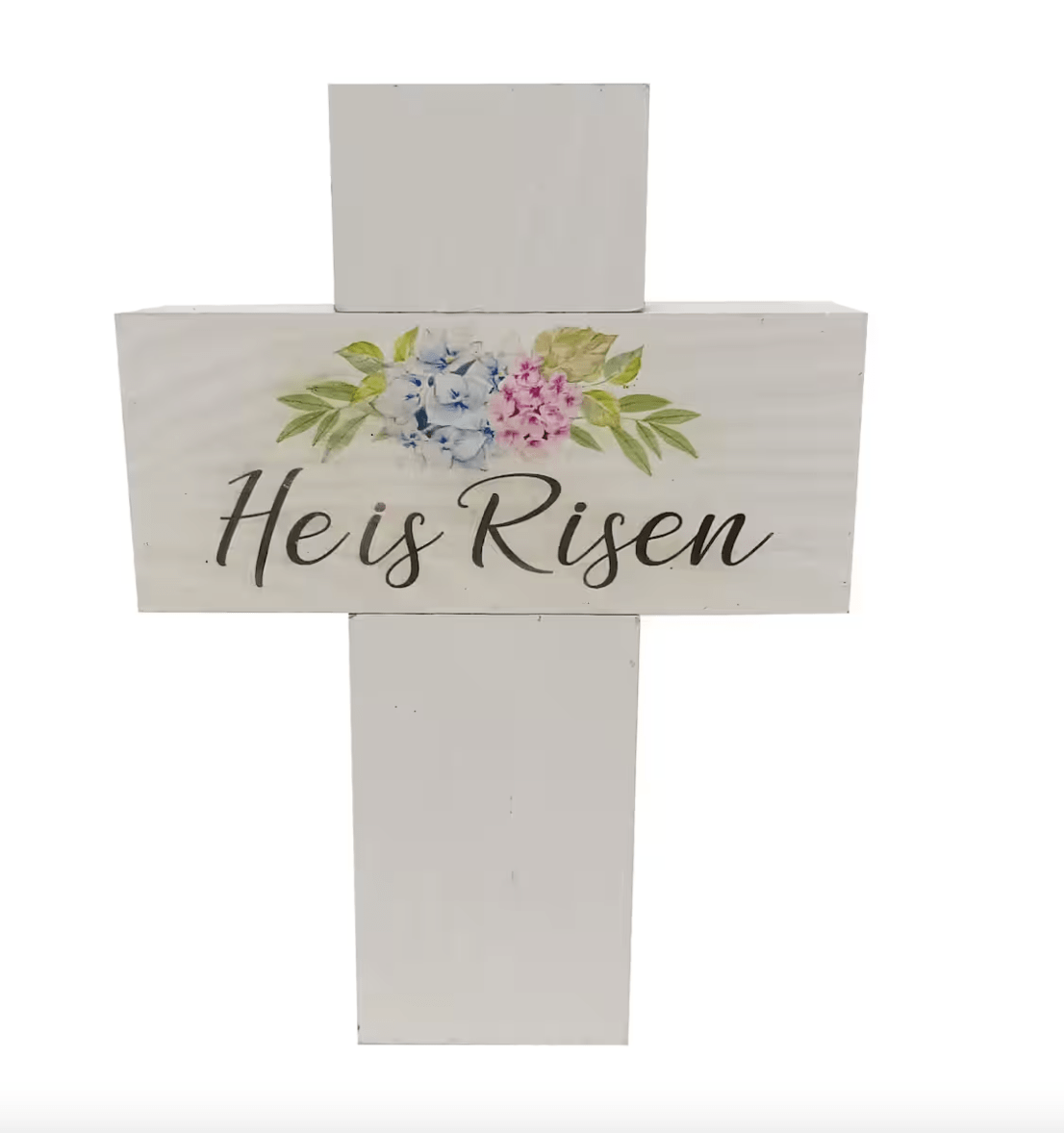 He is risen cross table top decor