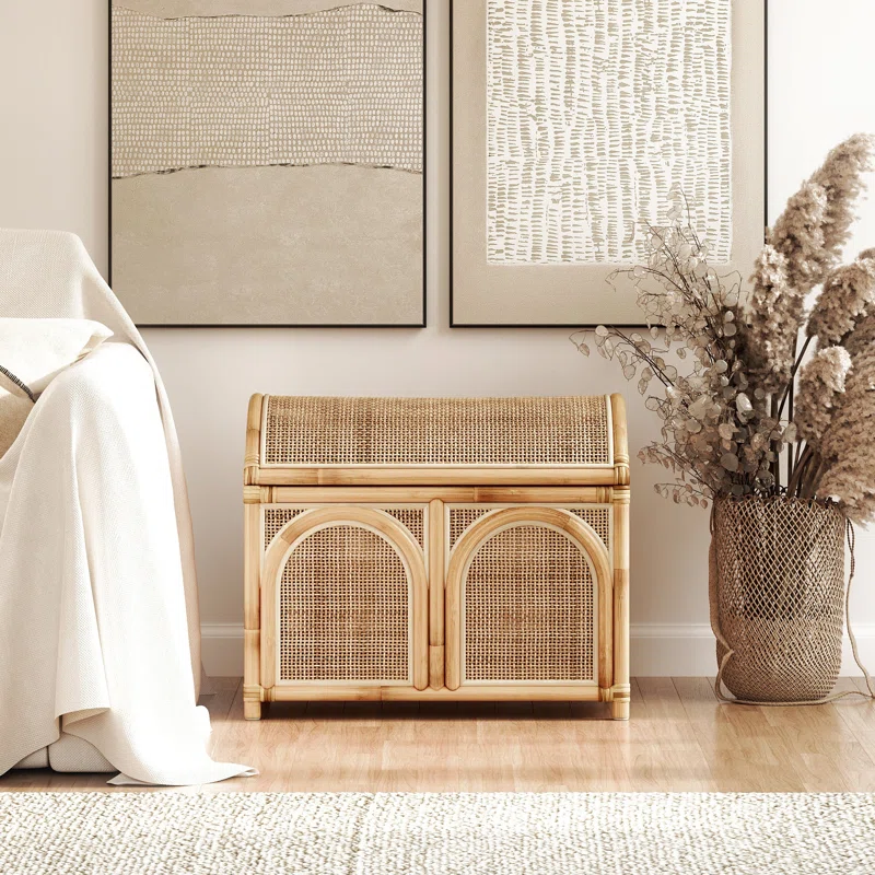 wicker trunk product photo for wayfair