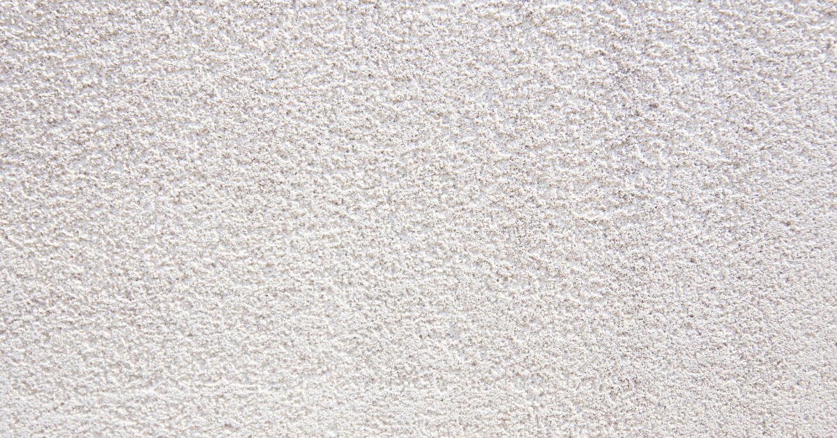 White popcorn ceiling.