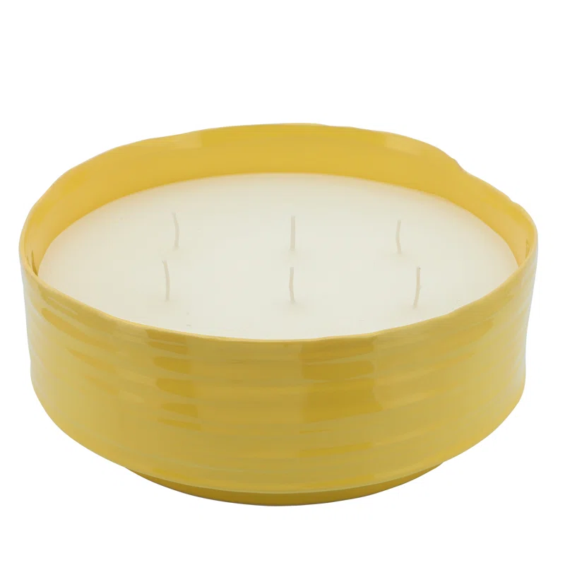 yellow citronella candle