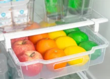 pull out produce drawer fridge attachment