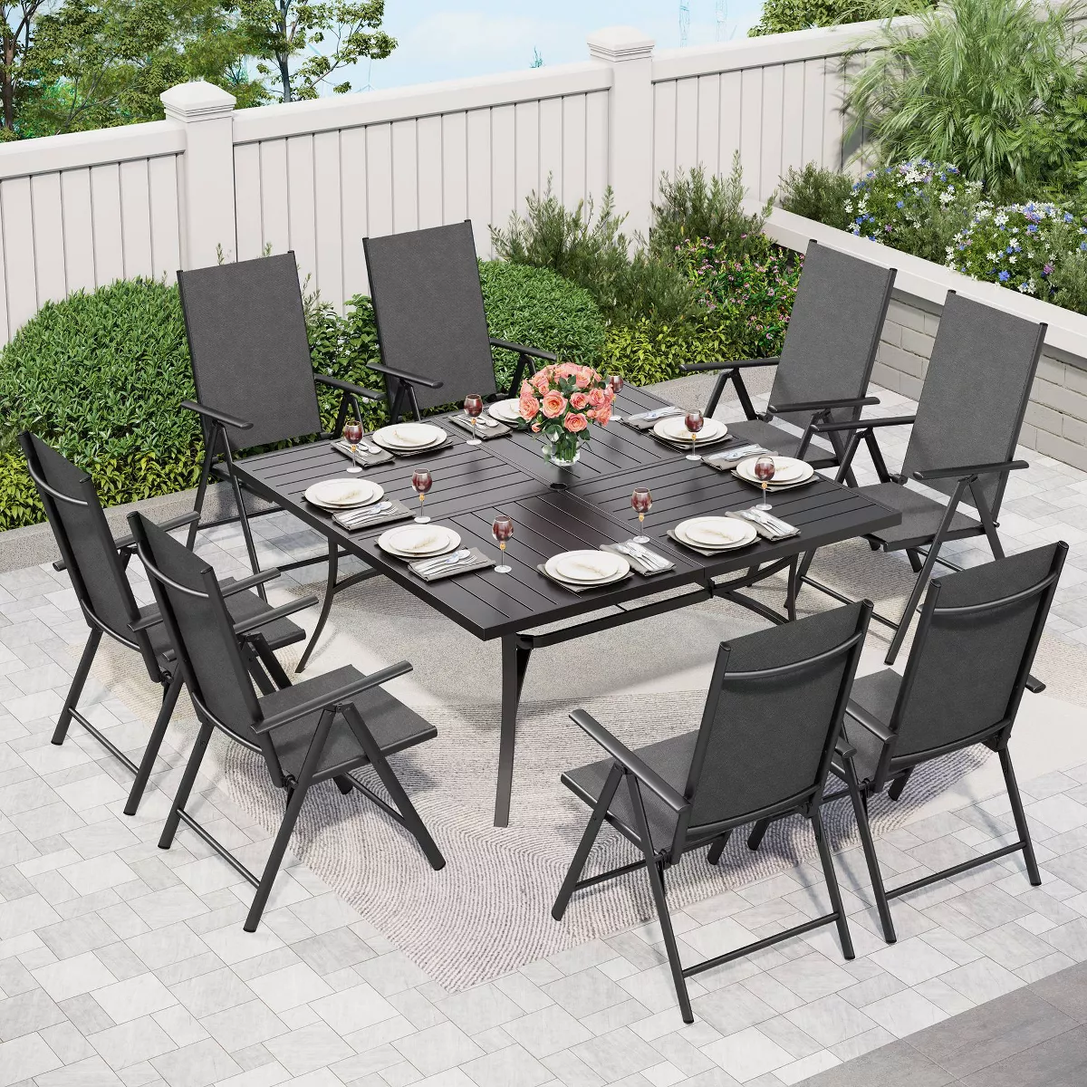 outdoor table set on patio