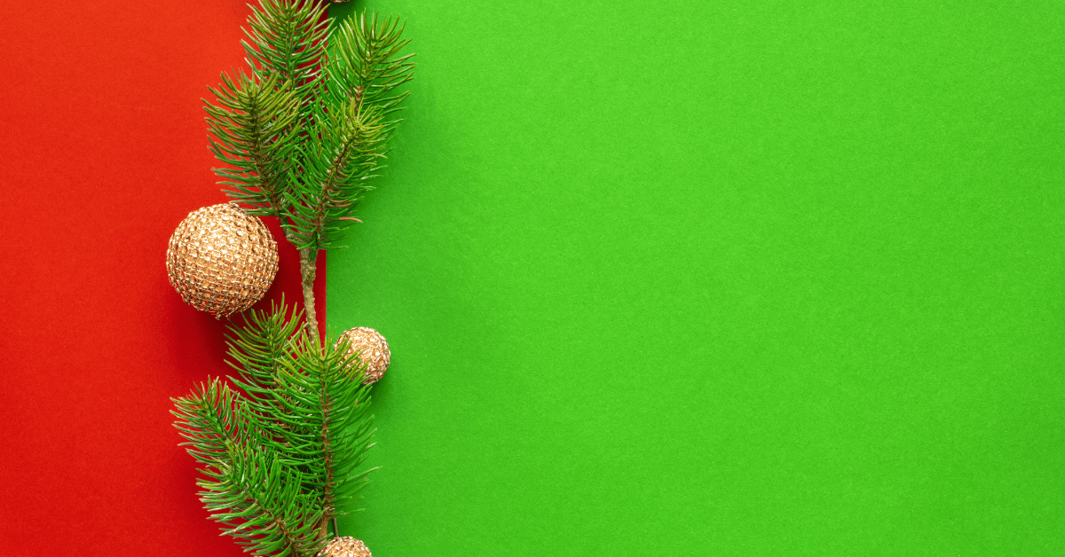 Red and green color background.