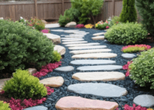 A colorful stone walkway.