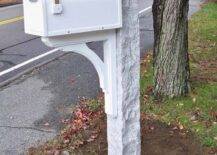 granite white mailbox
