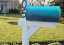 photo of ombre blue mailbox