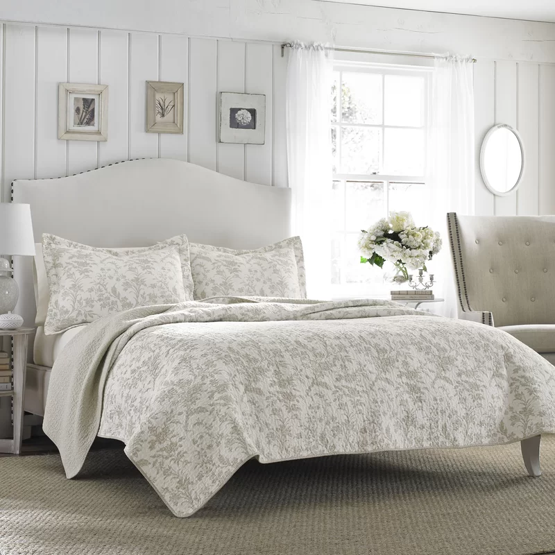 laura ashley bedding in white bedroom