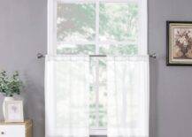 white sheer cafe curtains