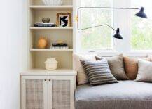 daybed window seat with bookshelf