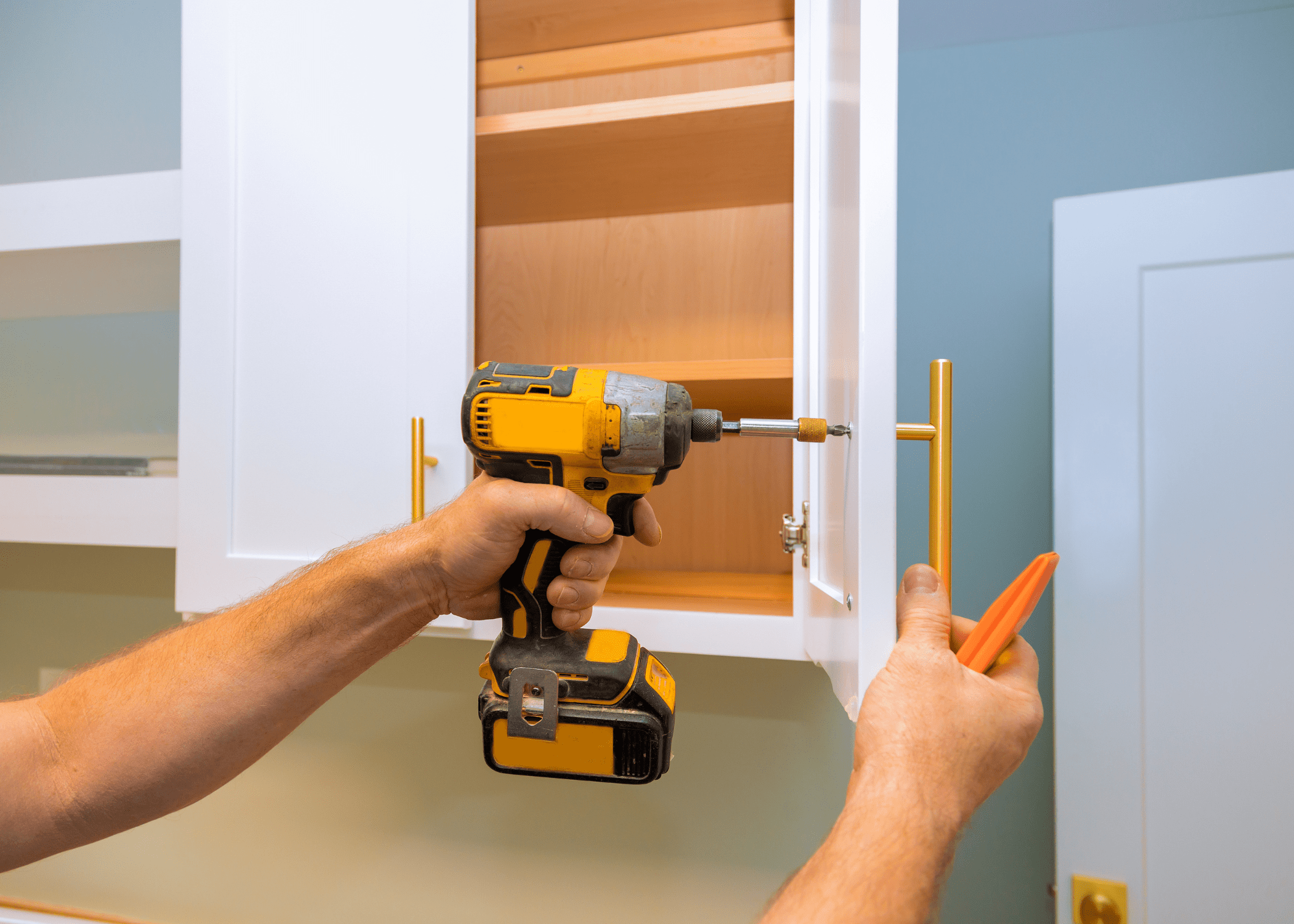 installing new cabinet hardware