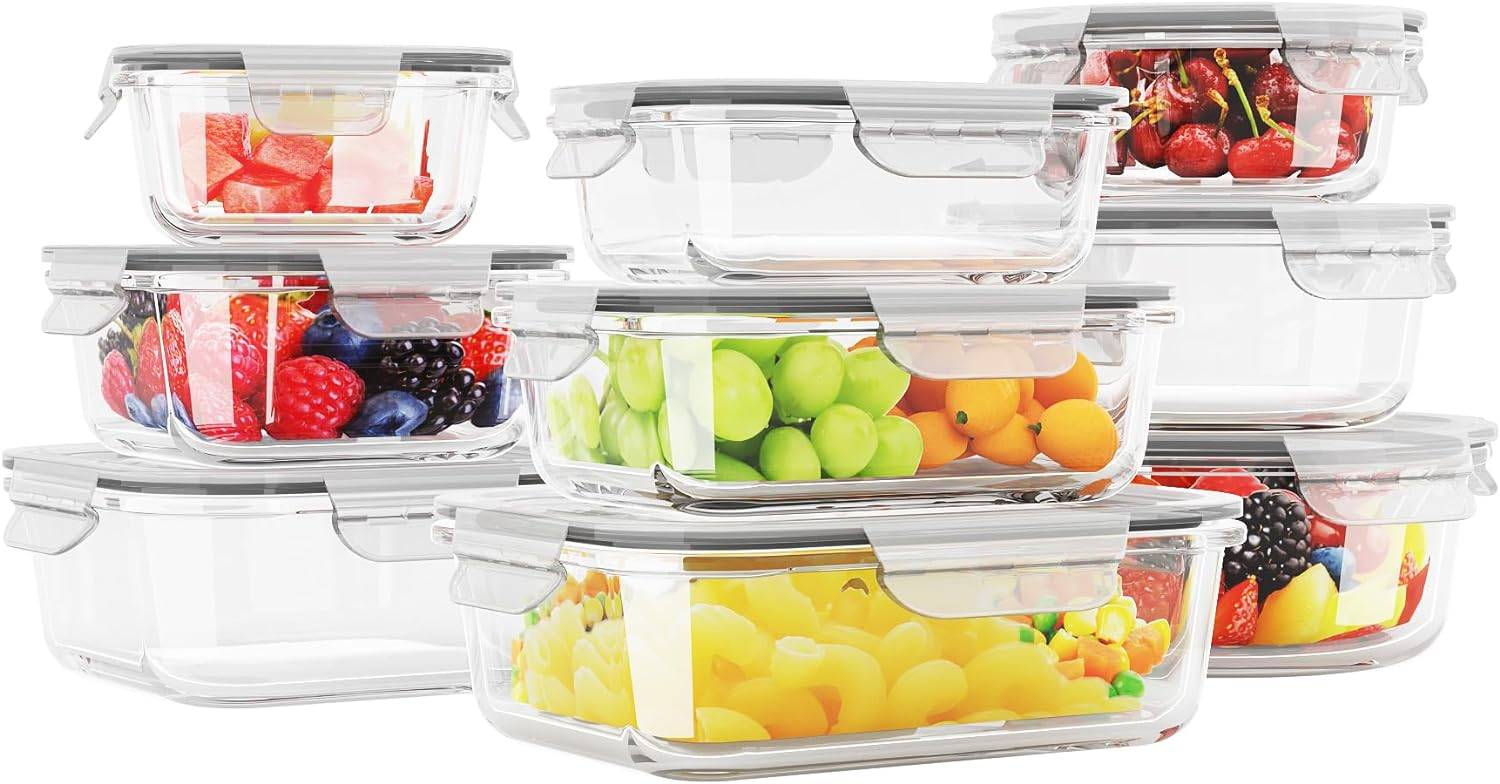 glass storage containers with lids