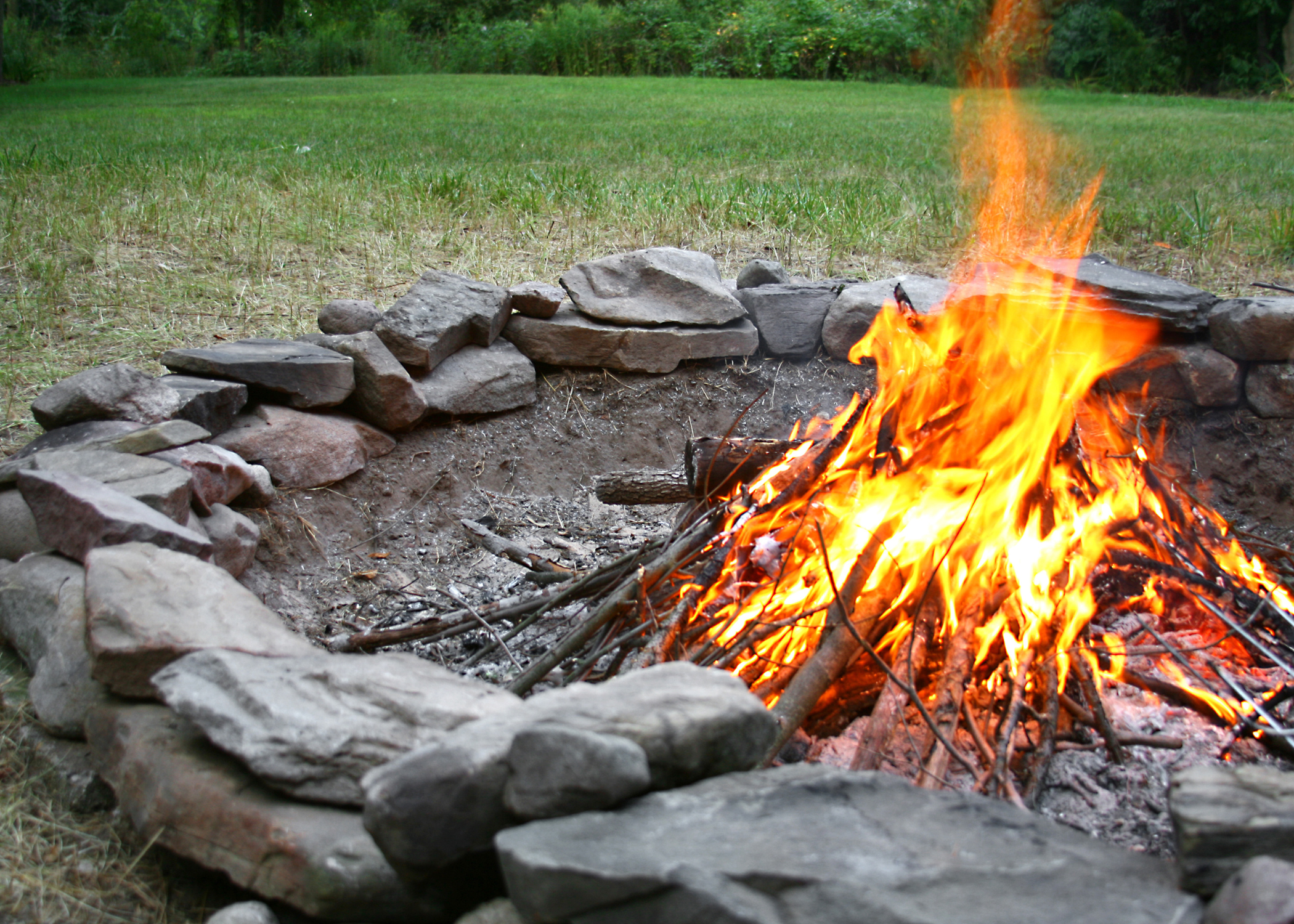 rock fire pit