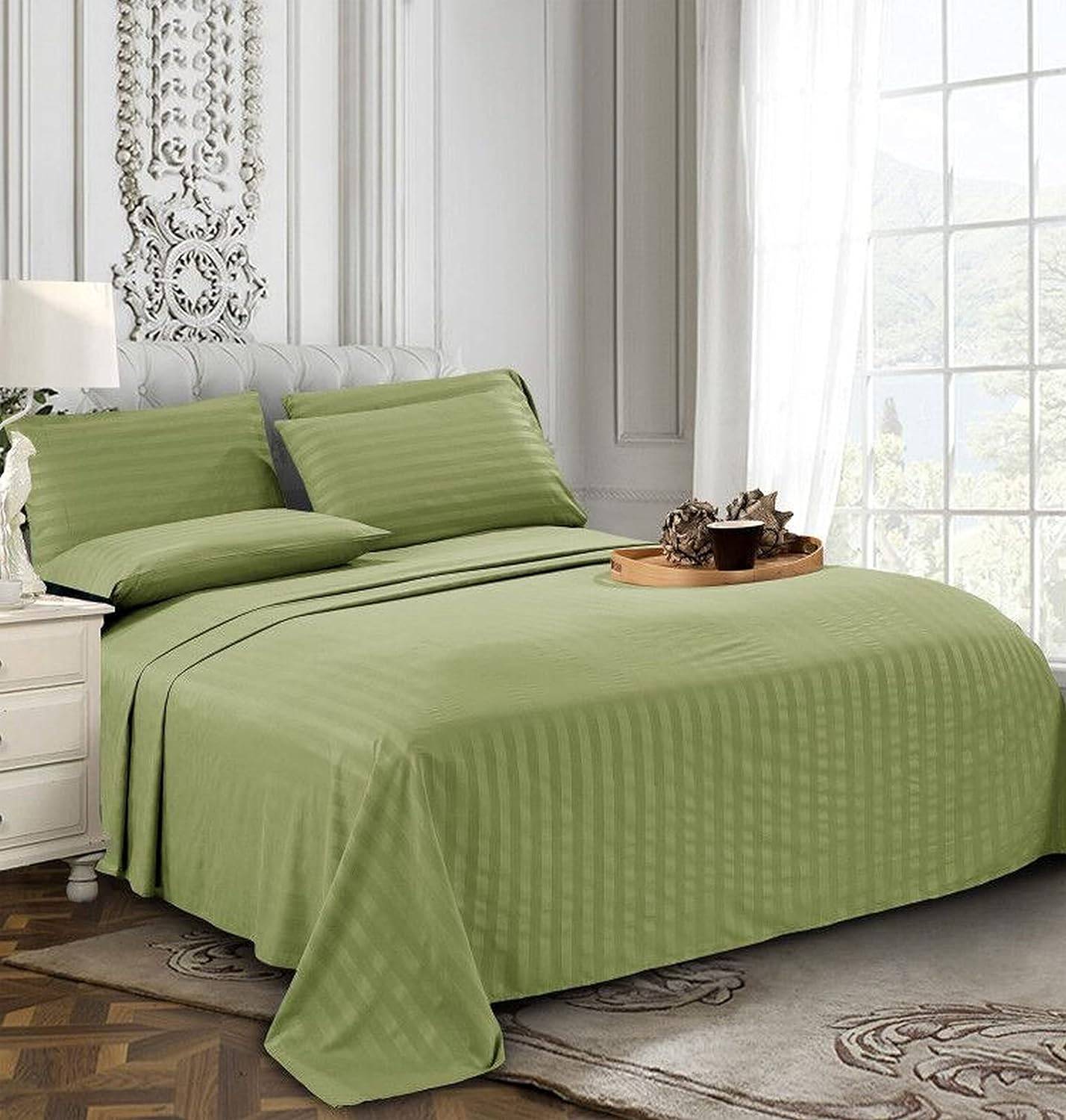 sage green sheets and pillows