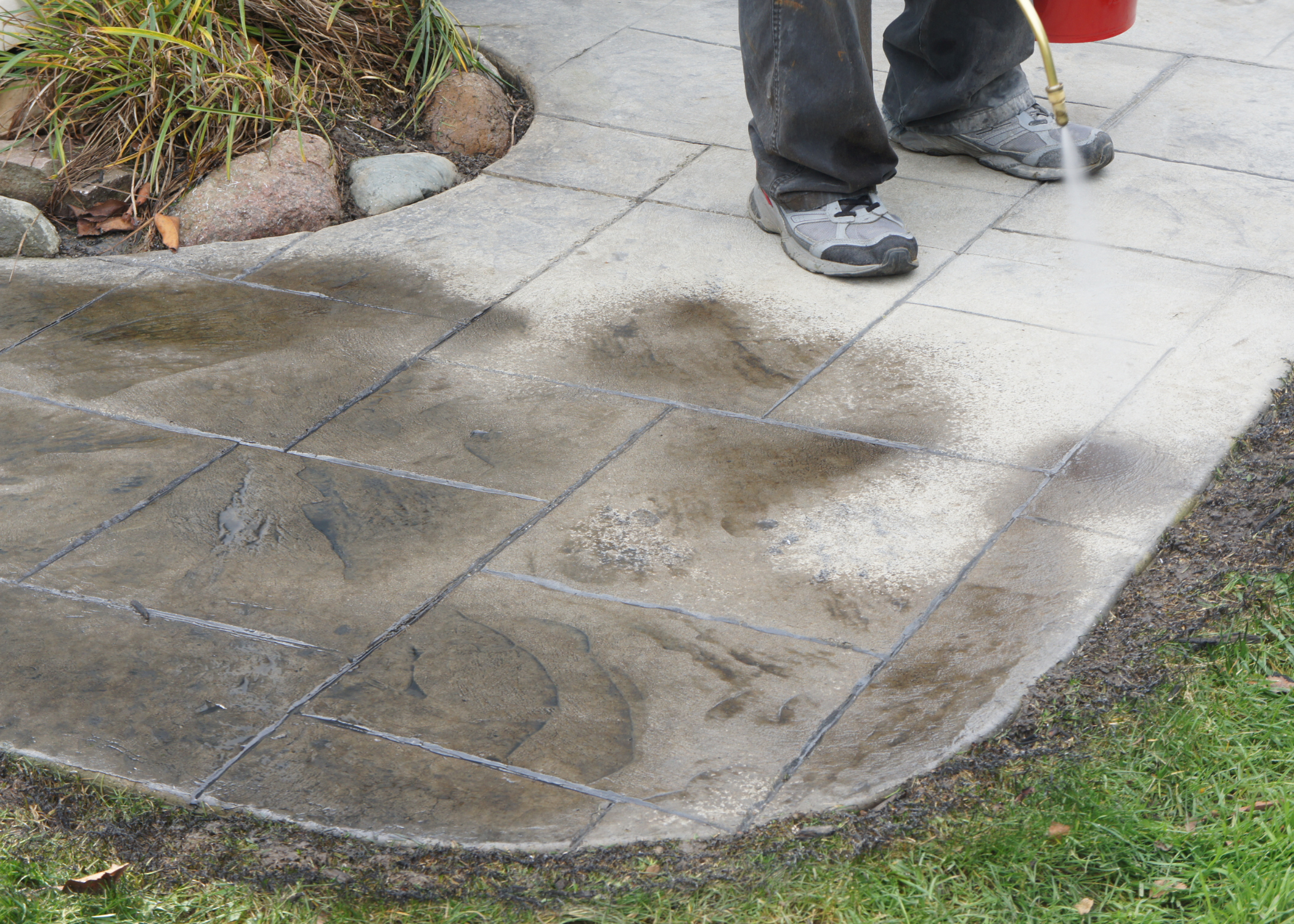 stamped concrete patio