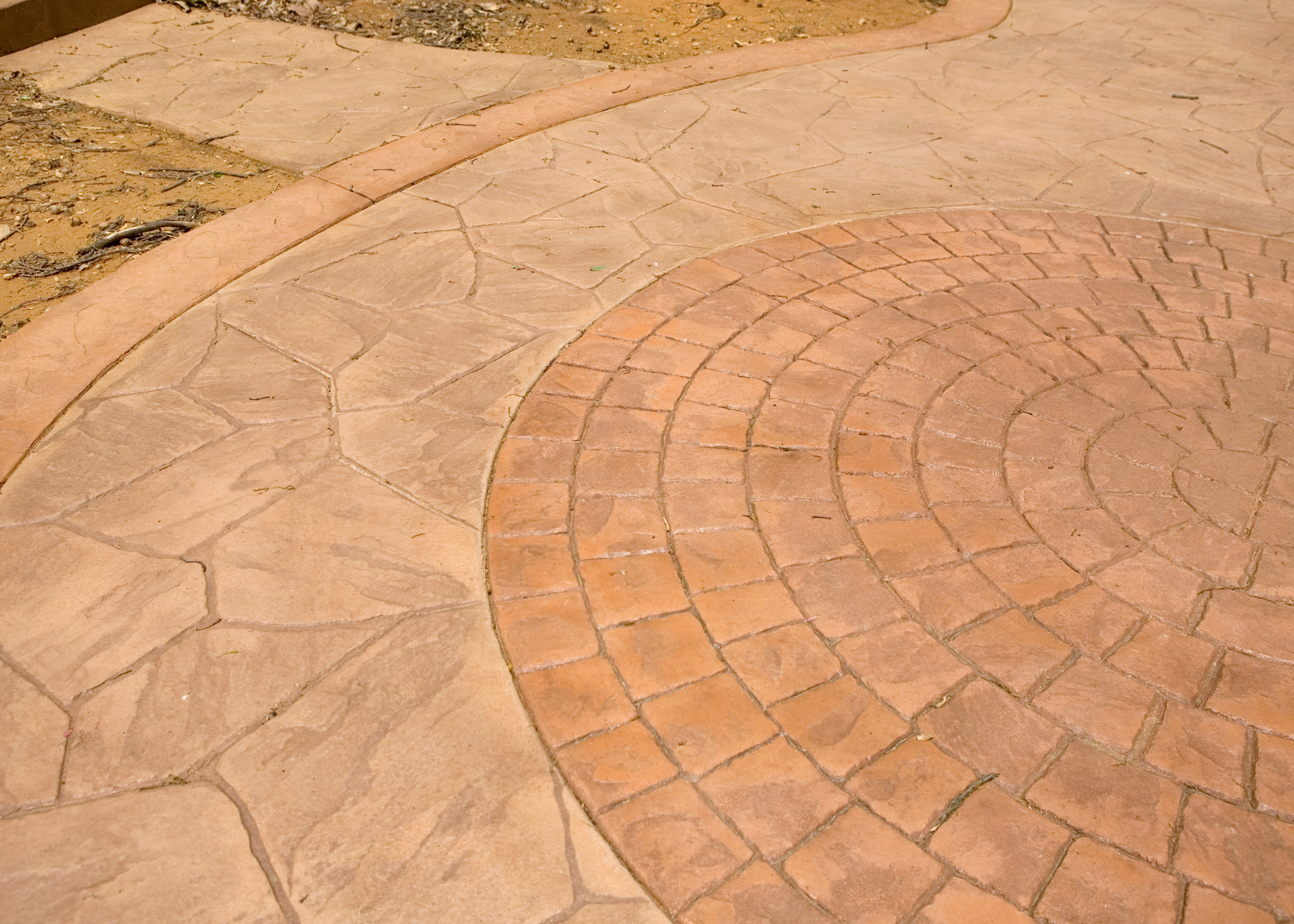 stamped concrete patio