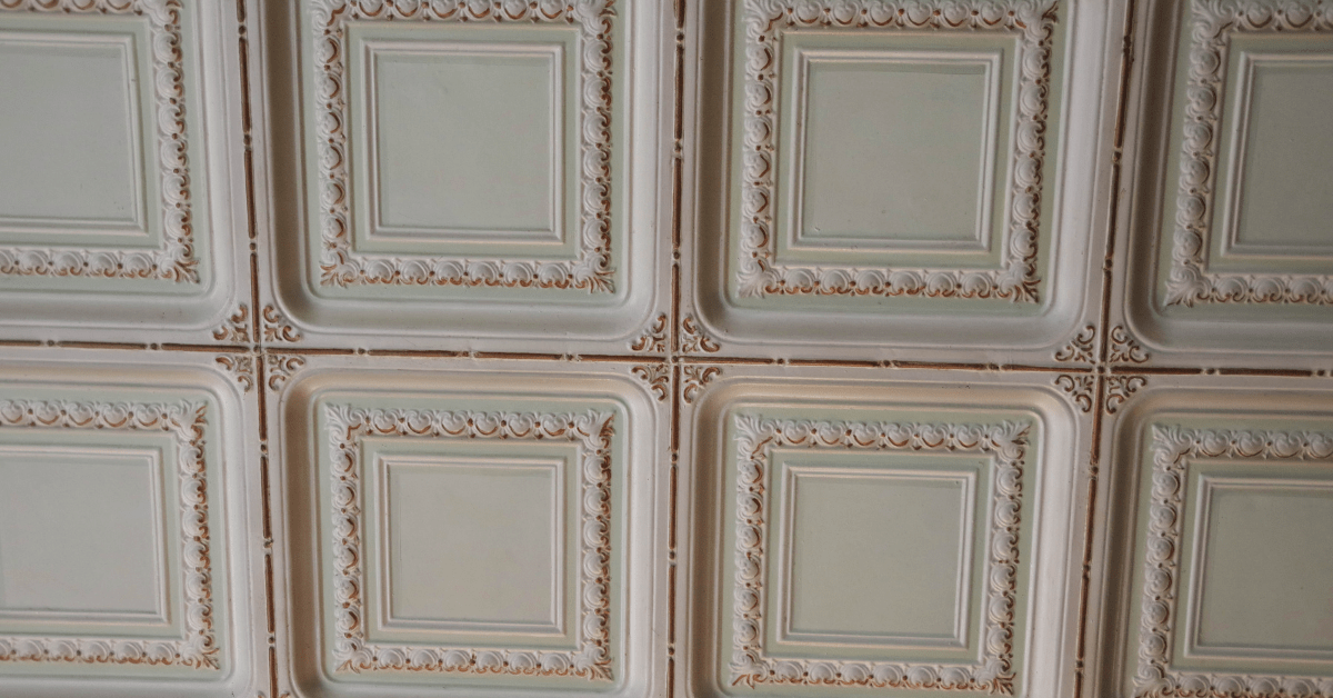 Tin tiles for the ceiling