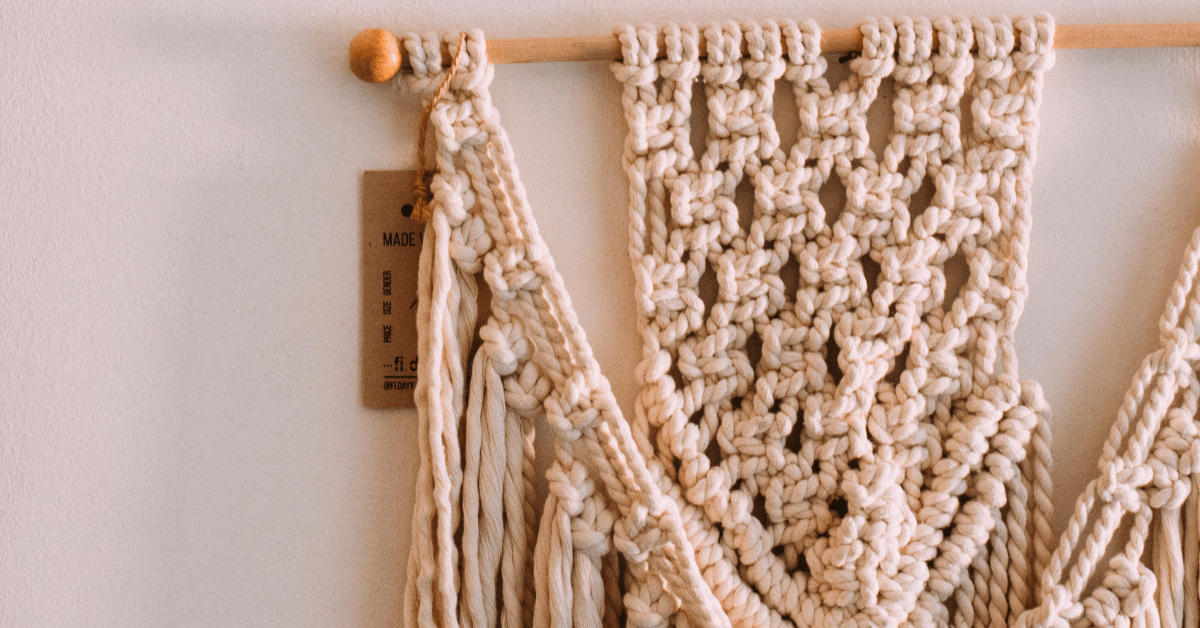 Macramé hanging.