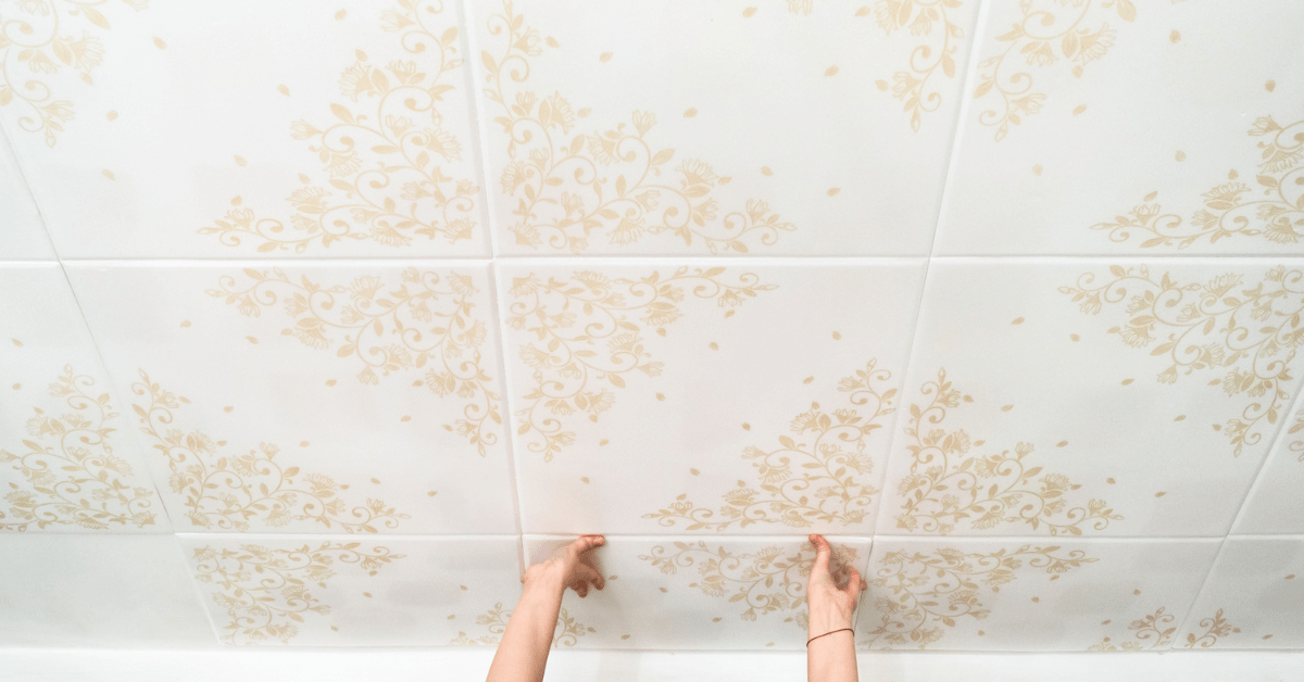 Styrofoam ceiling.