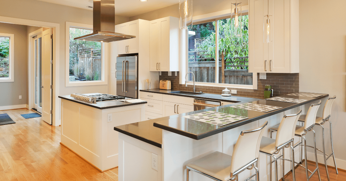 Newly renovated kitchen with modern style.