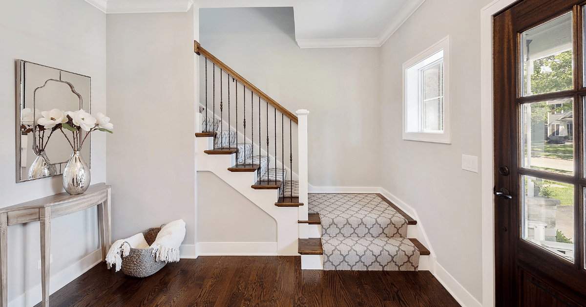 Entryway leading to stairs.