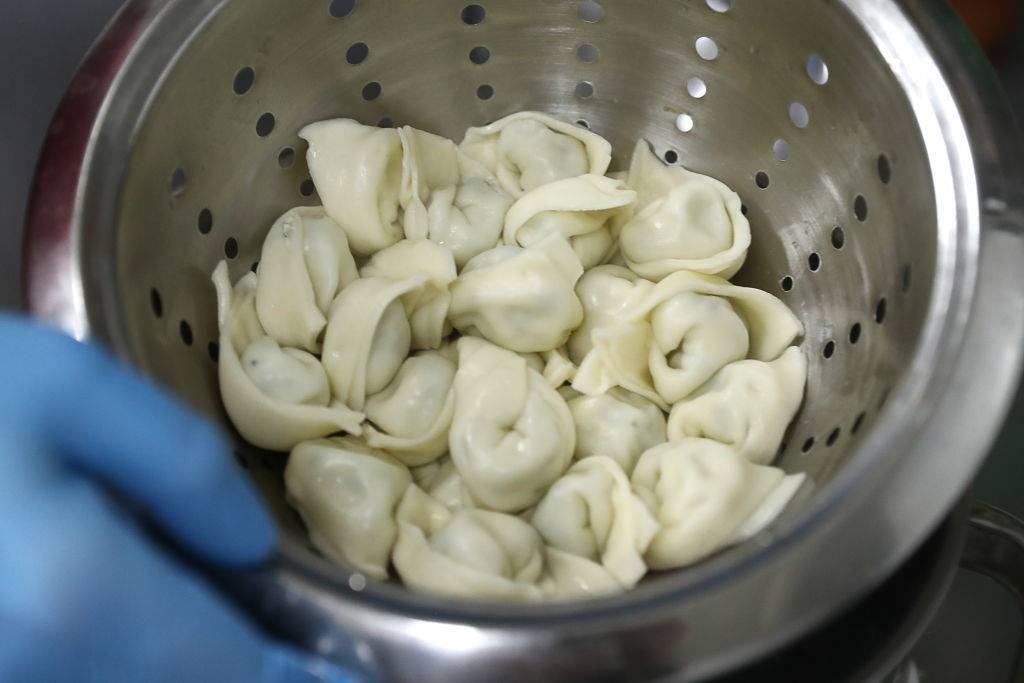 Boiled ravioli