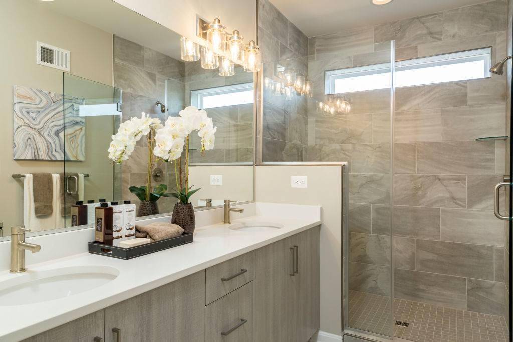 Master bathroom in the Ashcroft Model Townhome