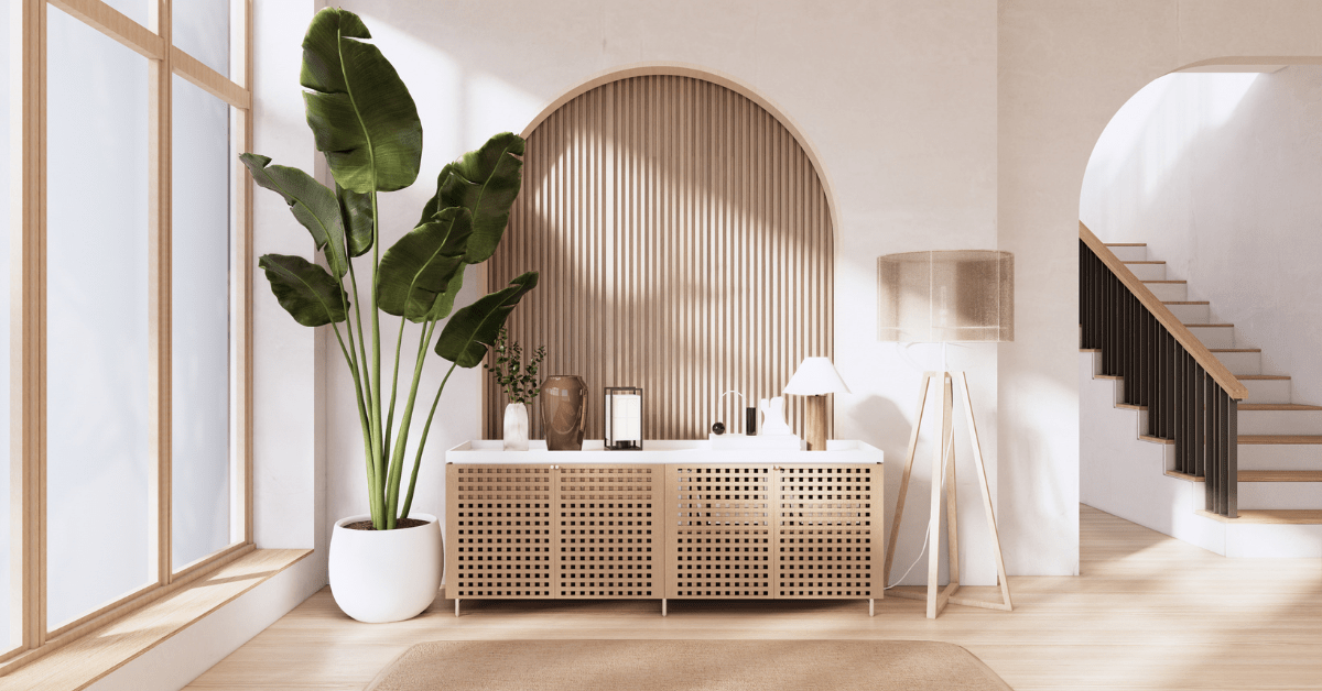 Japanese-styled minimalism entryway.