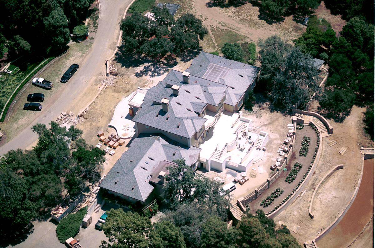 Oprah Winfrey's Montecito home is seen from the air.