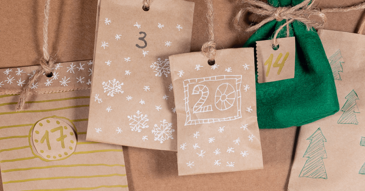 DIY paper bag advent calendar.